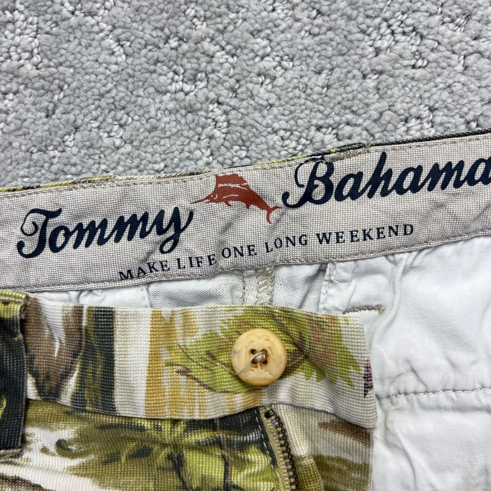 Tommy Bahama Shorts Mens 32 Green Stretch Bedford Bay Ko Olina Hawaiian Aloha - Picture 4 of 15